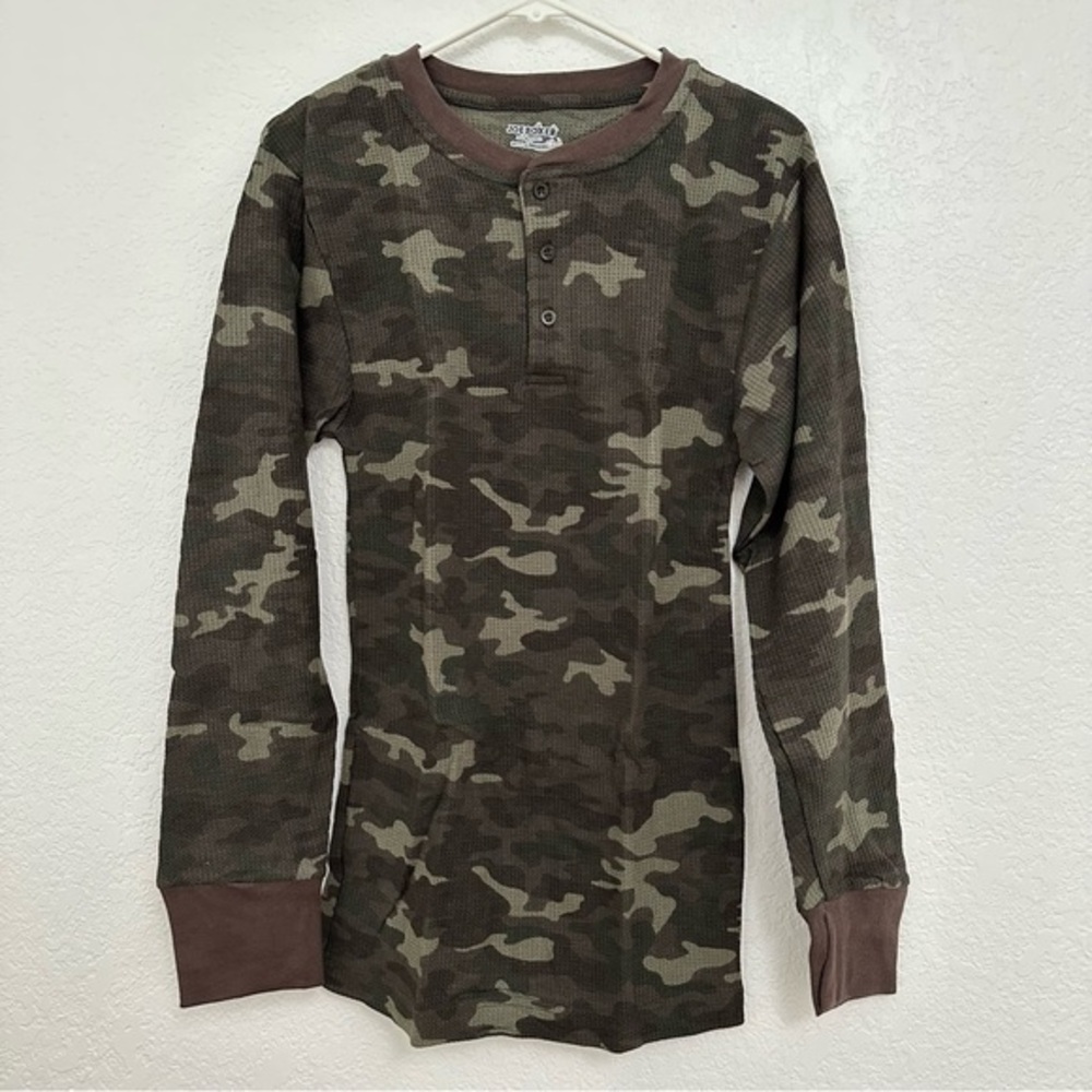 NWOT Joe Boxer Men’s Camouflage Thermal‎ Henley